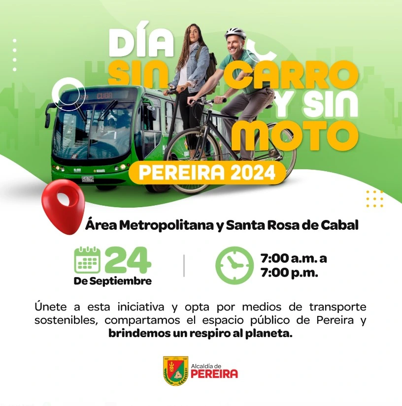 El Área Metropolitana y Santa Rosa de Cabal se preparan para el Día sin Carro y Moto