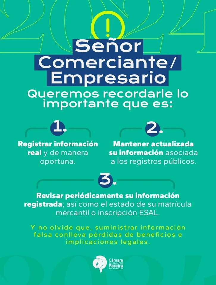 Información importante para comerciantes y empresarios de Pereira