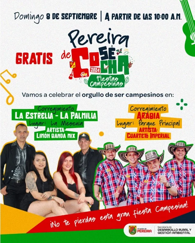 A partir de este domingo llegan las Fiestas Campesinas a los corregimientos de Pereira