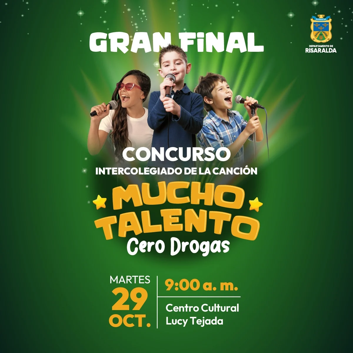 Llegó la gran final del Concurso Intercolegiado de la Canción ‘Mucho Talento, Cero Drogas’