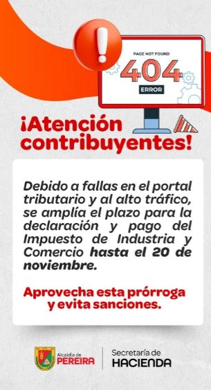 Ampliación del Plazo para la declaración y pago del Impuesto de Industria y Comercio