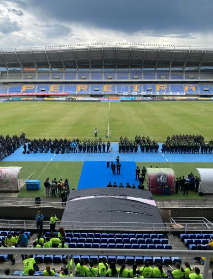 Coordinación de seguridad en el encuentro Deportivo Pereira vs Atlético Nacional