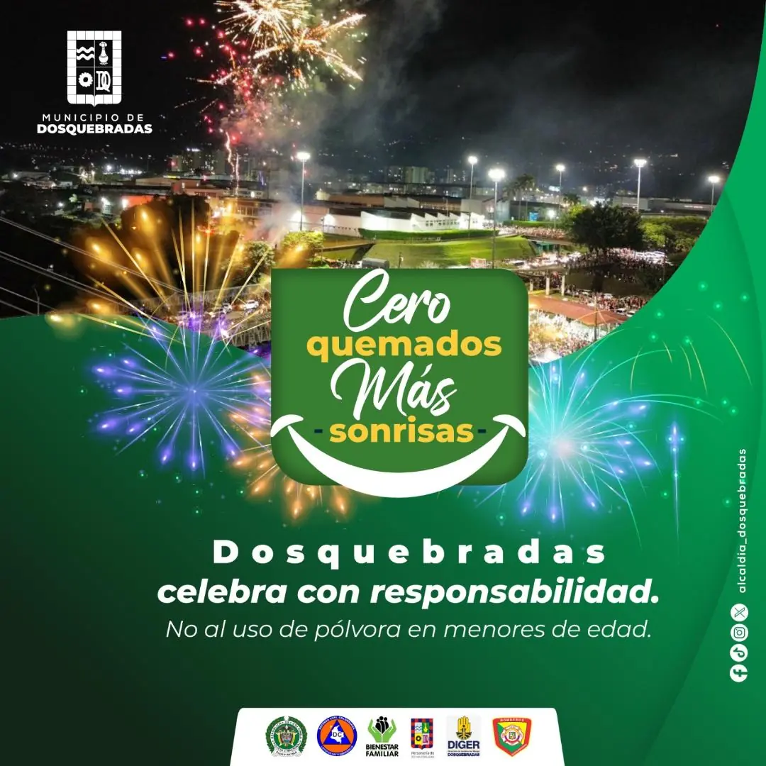 Dosquebradas promueve la campaña ‘Celebra con responsabilidad, cero quemados con pólvora, más sonrisas’