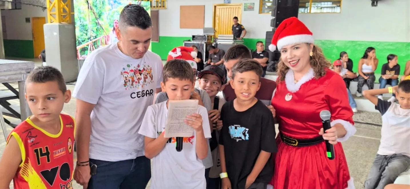 Cerca de 500 niños del corregimiento de Arabia se ‘gozaron’ la Novena realizada por la Secretaría de Salud