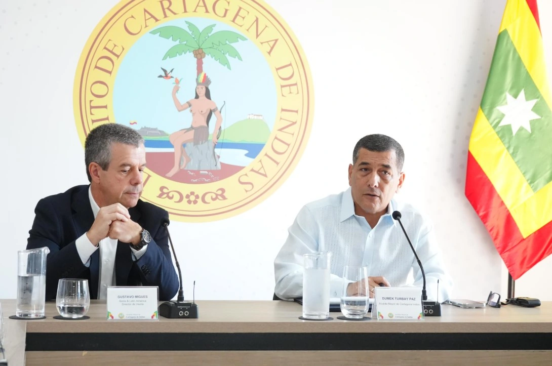 La revolución en el aseo y agua en Cartagena, compromiso entre alcalde Dumek Turbay con el director de Veolia Iberoamérica