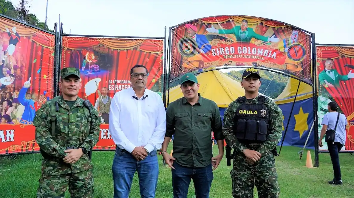 El Ejército Nacional lleva sonrisas, seguridad y esperanza a Risaralda con el Circo Colombia