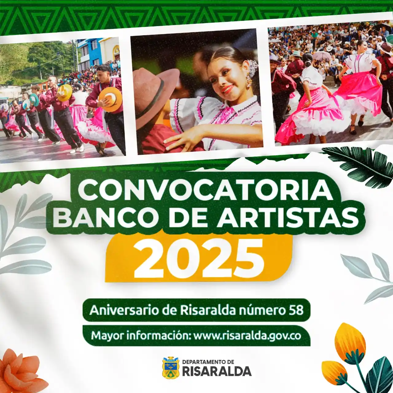 Gobernación abrió convocatoria para los artistas que participarán en las fiestas aniversarias del departamento