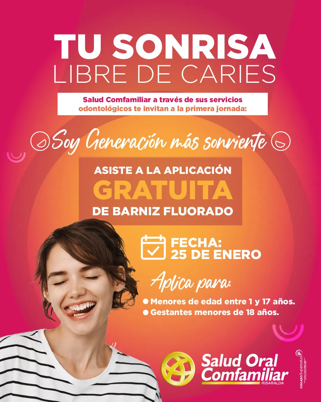 «Tu sonrisa libre de caries» asiste a la aplicación gratuita de barniz fluorado