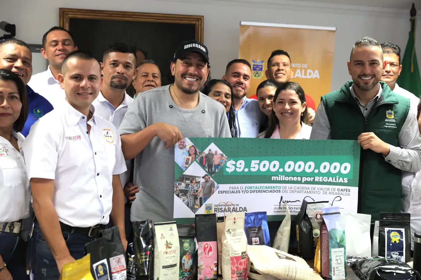 Gobernador Juan Diego Patiño Ochoa anuncia inversión de $9.500 millones para fortalecer cafés especiales en Risaralda