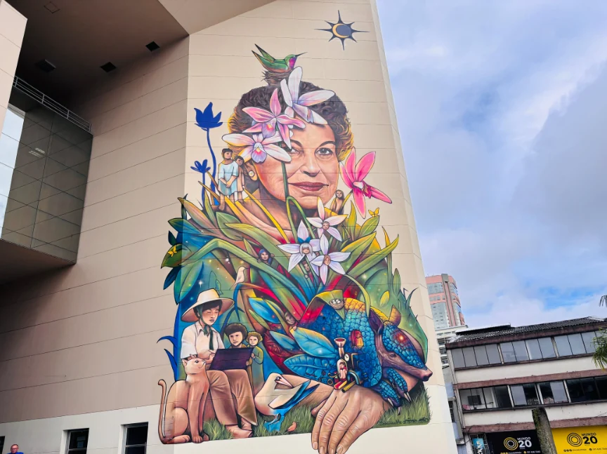 Fue inaugurado el mural a más altura de Pereira en homenaje a Lucy Tejada
