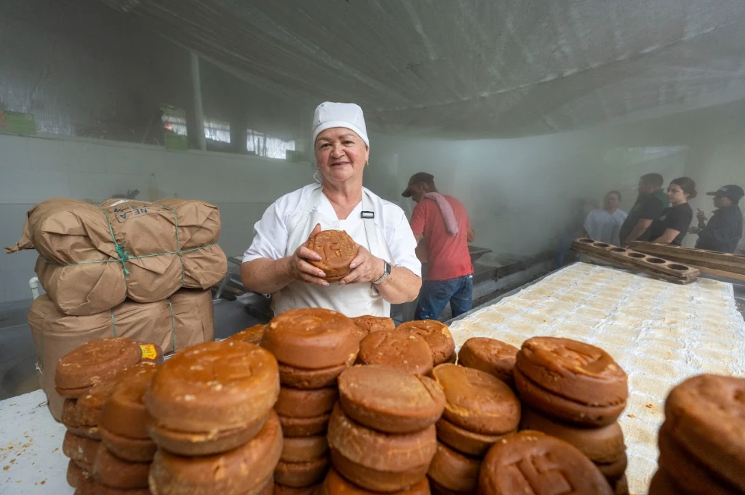 Una mujer fuerte y dulce como la panela que en medio de un trapiche es ejemplo de resiliencia