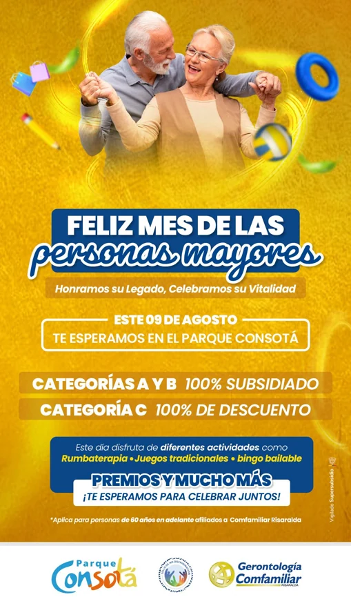 ¡El mes de las personas mayores se celebra en el Parque Consotá! 