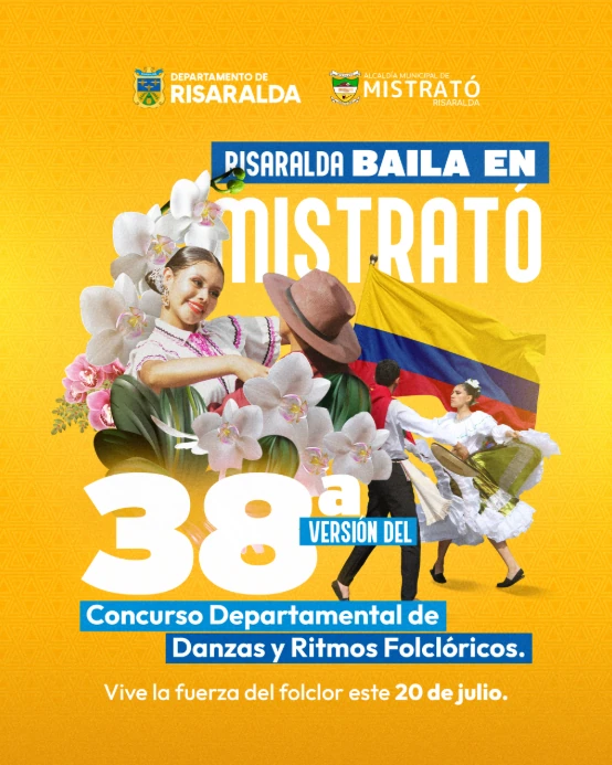 Mistrató se viste de danza este 20 de julio con el 38° Concurso Departamental de Ritmos Folclóricos