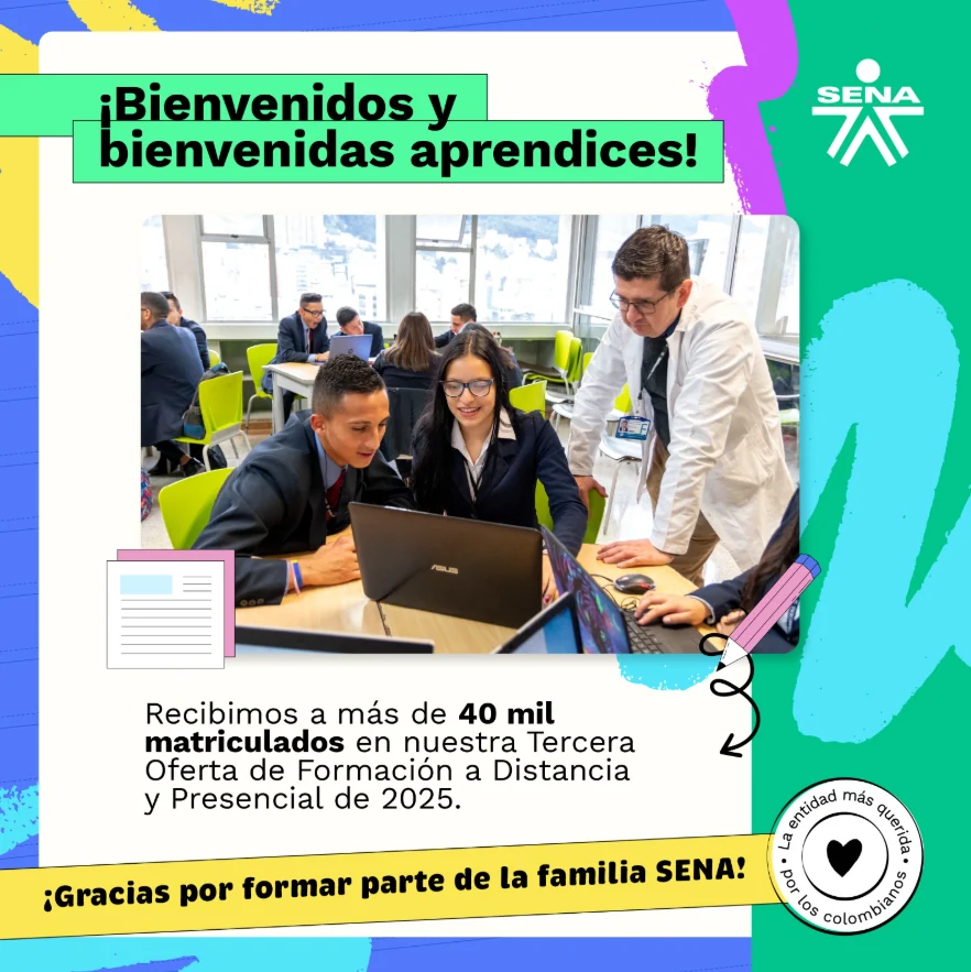 El SENA les abre las puertas a cerca de 45 mil nuevos aprendices