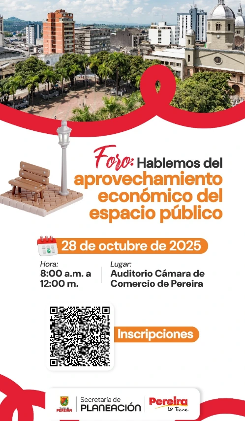 Alcaldía de Pereira realizará foro sobre aprovechamiento económico del espacio Público