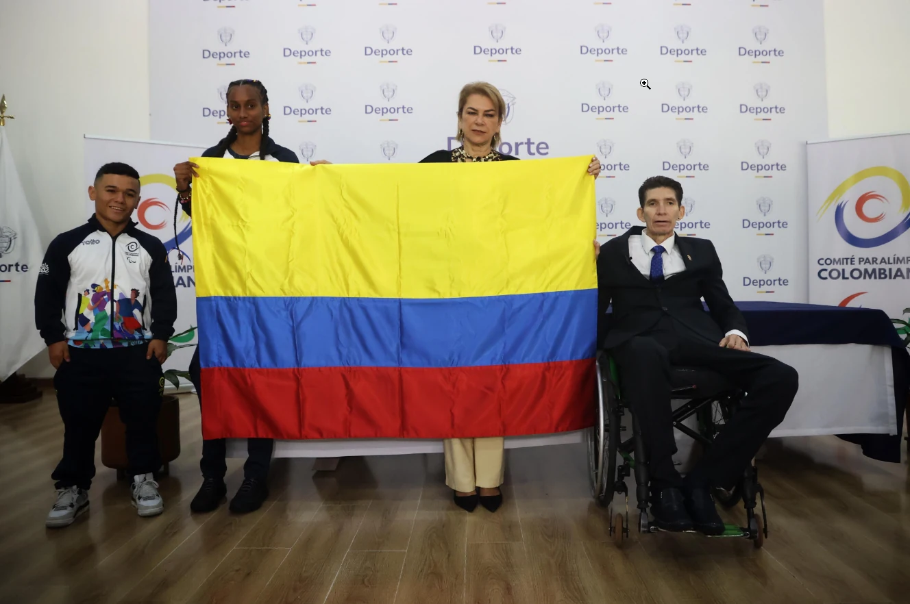 La delegación colombiana ya recibió la bandera para los Juegos Parapanamericanos Juveniles Chile 2025