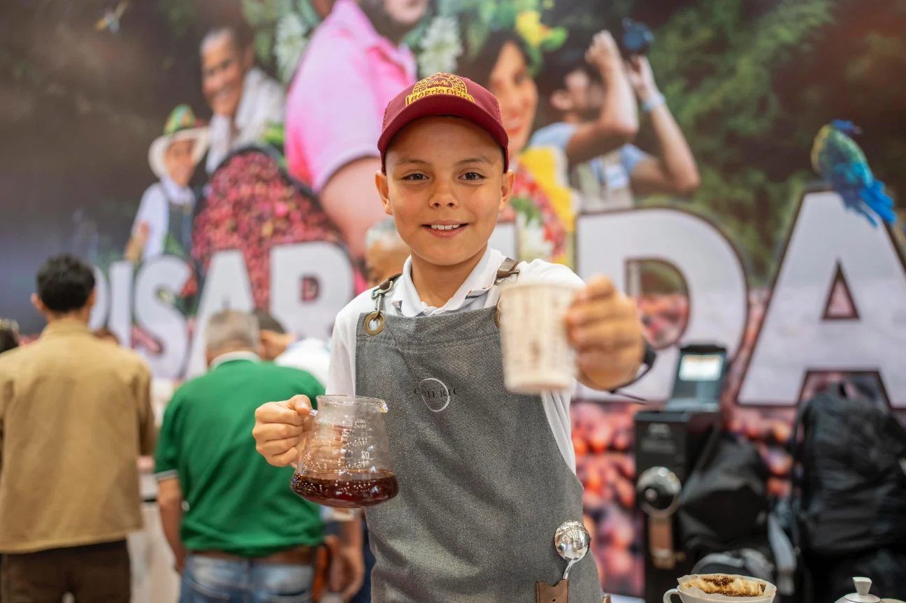Niños cafeteritos de Risaralda cautivaron a visitantes con su talento en Cafés de Colombia Expo 2025