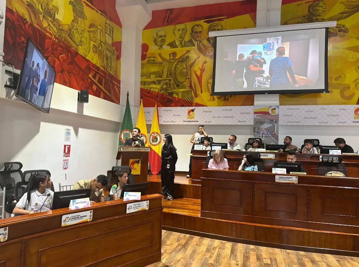 Concejalitos por un día: la voz de la niñez se escuchó en el Concejo de Pereira.