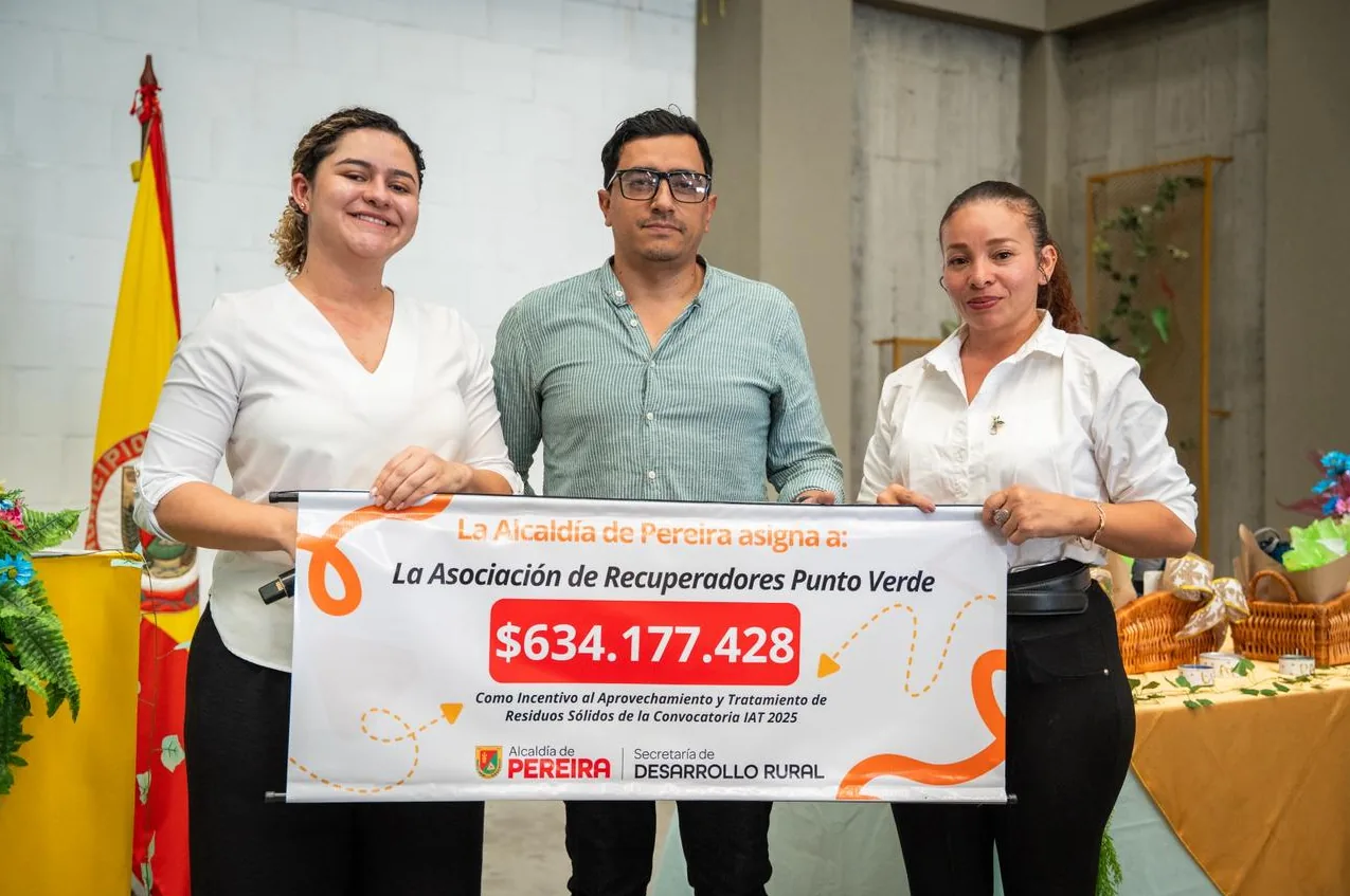 Alcaldía de Pereira entrega más de $2.500 millones a Organizaciones de Recicladores de Oficio