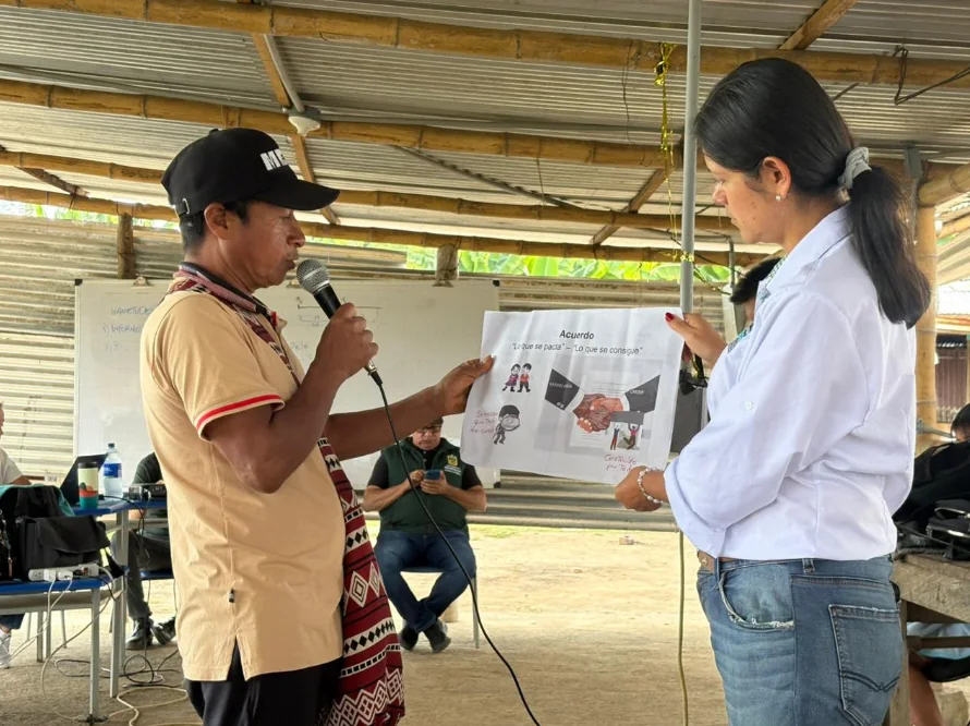 La CARDER y el Resguardo Karabi Drua acuerdan 10 compromisos para fortalecer la protección hídrica