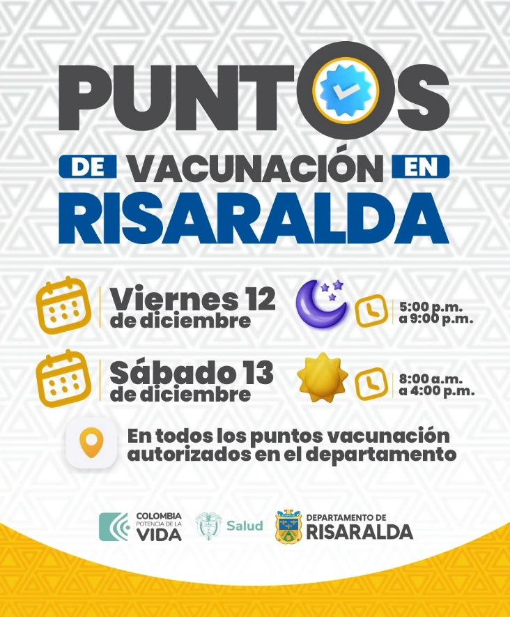 Risaralda se prepara para la última Jornada Nacional de Vacunación de 2025