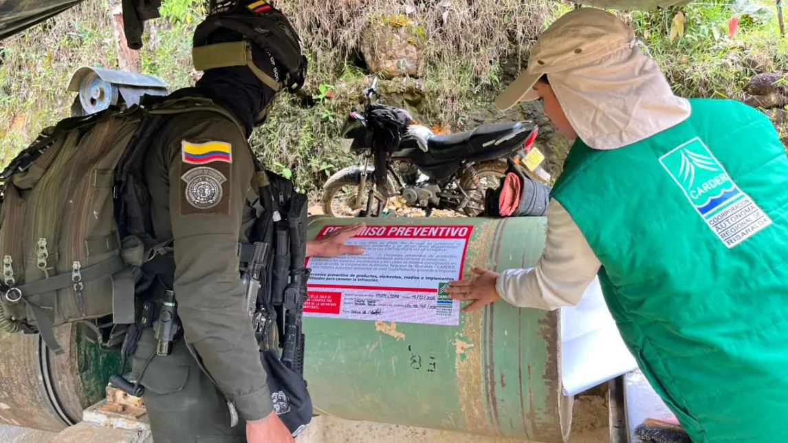 La CARDER atendió dos nuevos casos de minería ilegal en Quinchía y Guática