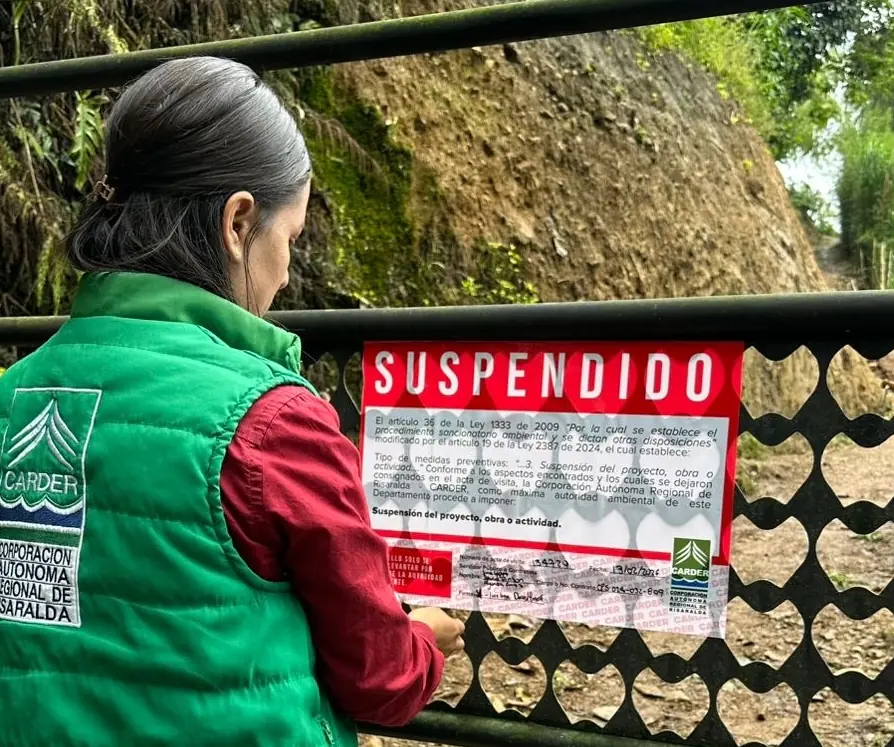 La CARDER suspendió intervención ilegal en la vereda Filo Bonito, Dosquebradas