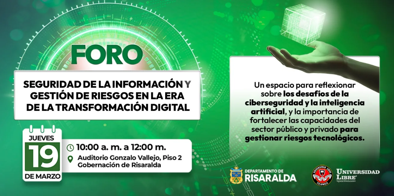 Gobernación de Risaralda realizará foro sobre seguridad de la información y gestión de riesgos