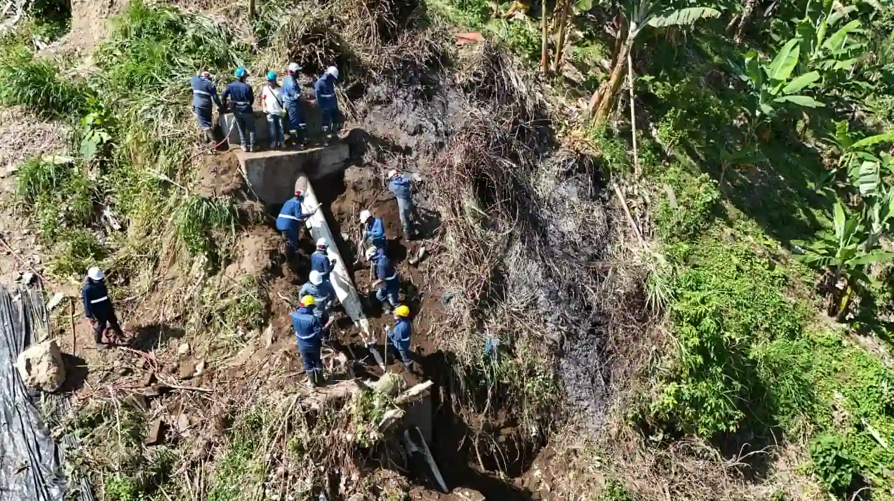 Incendio de capa vegetal causado por un tercero, afectó tramo de red de 16” y dejó sin servicio cerca de 28.000 habitantes de la Comuna del Café