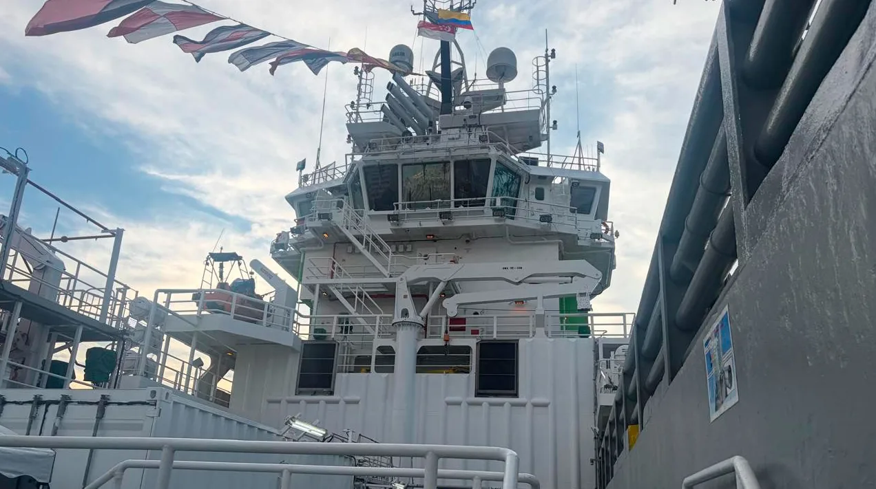 Santa Marta recibe el primer buque del mundo movido con amoníaco verde