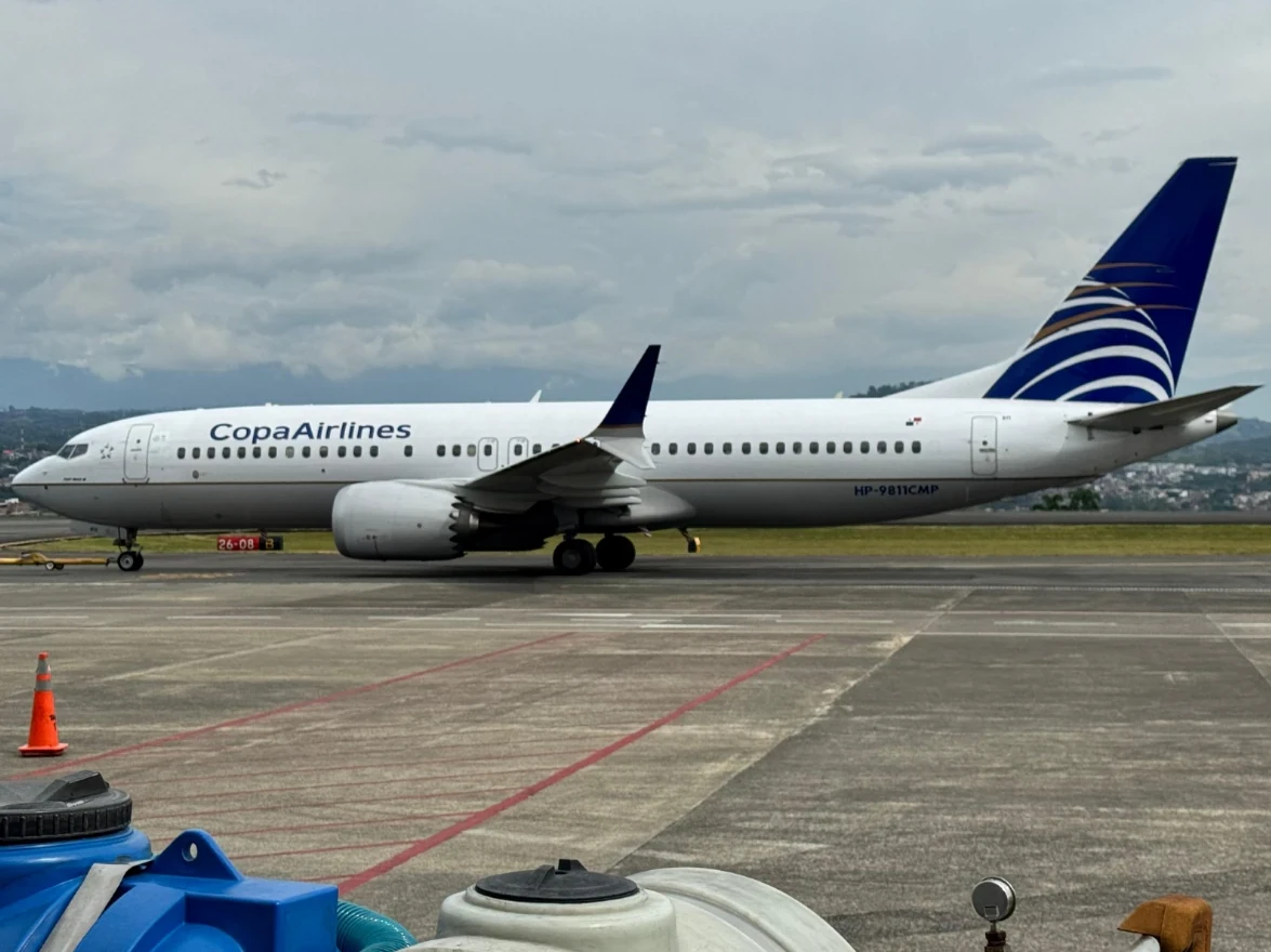 El Boeing 737 MAX 8 de Copa Airlines aterriza por segunda vez en el Aeropuerto Internacional Matecaña