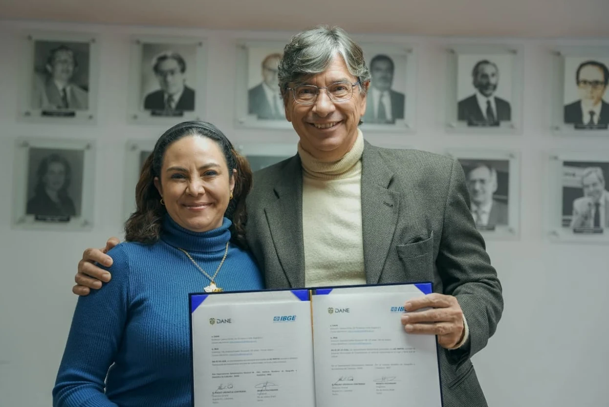DANE e IBGE firman Memorando de Entendimiento para fortalecer la cooperación estadística entre Colombia y Brasil.