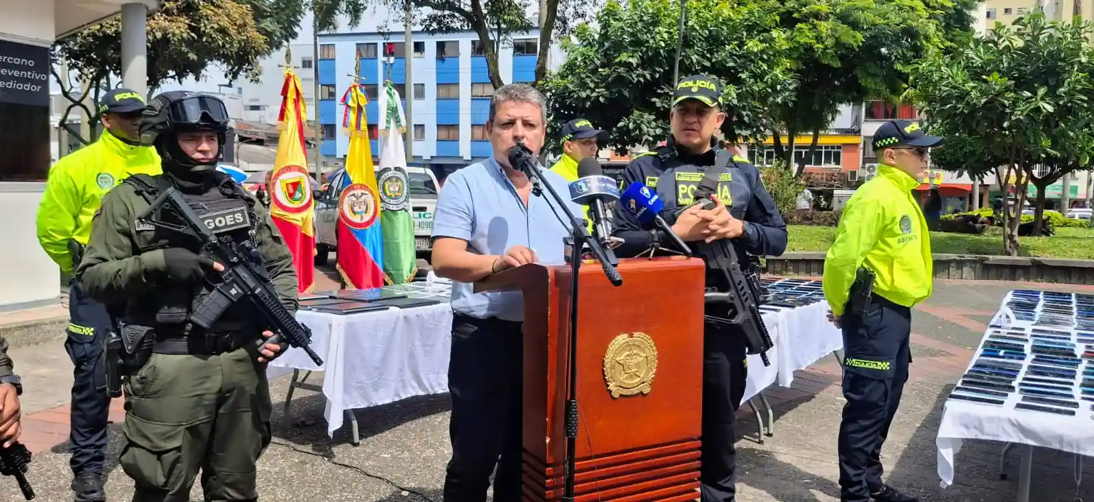 Un total de 600 celulares recuperados y 18 capturas fue resultado del contundente golpe al hurto en Pereira