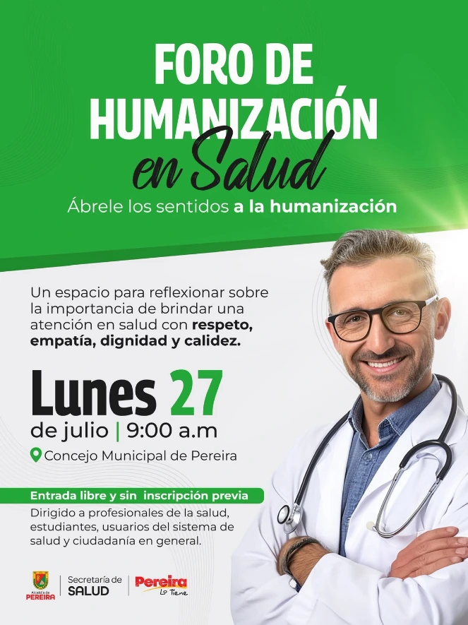 PEREIRA ABRIRÁ UN ESPACIO DE REFLEXIÓN SOBRE LA HUMANIZACIÓN EN LOS SERVICIOS DE SALUD