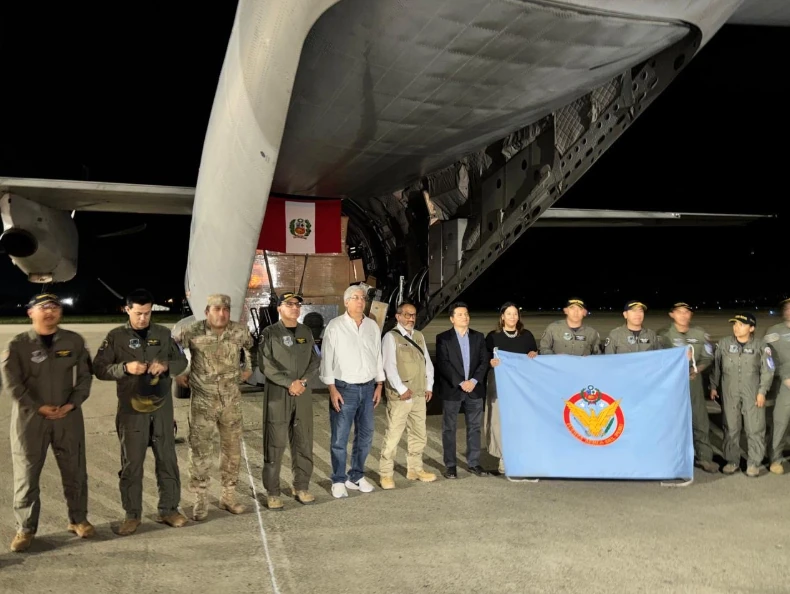 Llegó a Cali ayuda humanitaria enviada por el Gobierno de Perú para los damnificados por el terremoto en Colombia