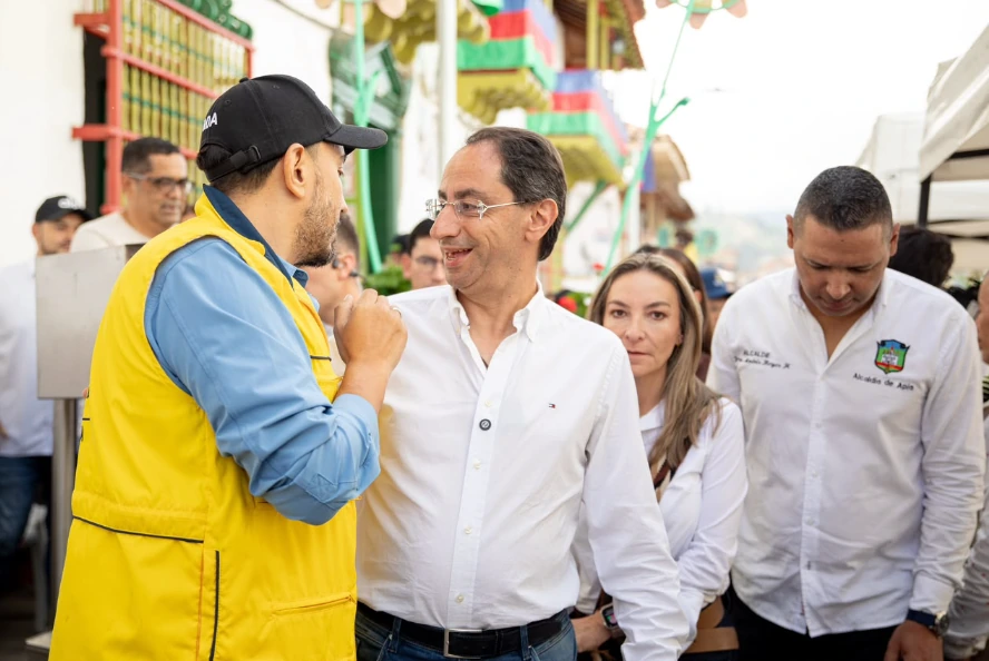 Gobernador Juan Diego Patiño y vicepresidente José Manuel Restrepo, unidos por la reconstrucción de Risaralda