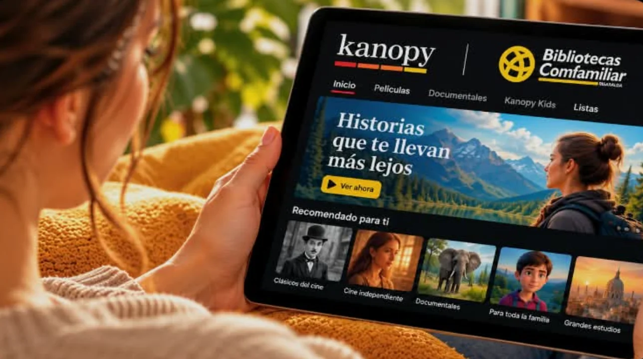 Kanopy, la plataforma de streaming que llega a la Biblioteca Digital de Comfamiliar Risaralda
